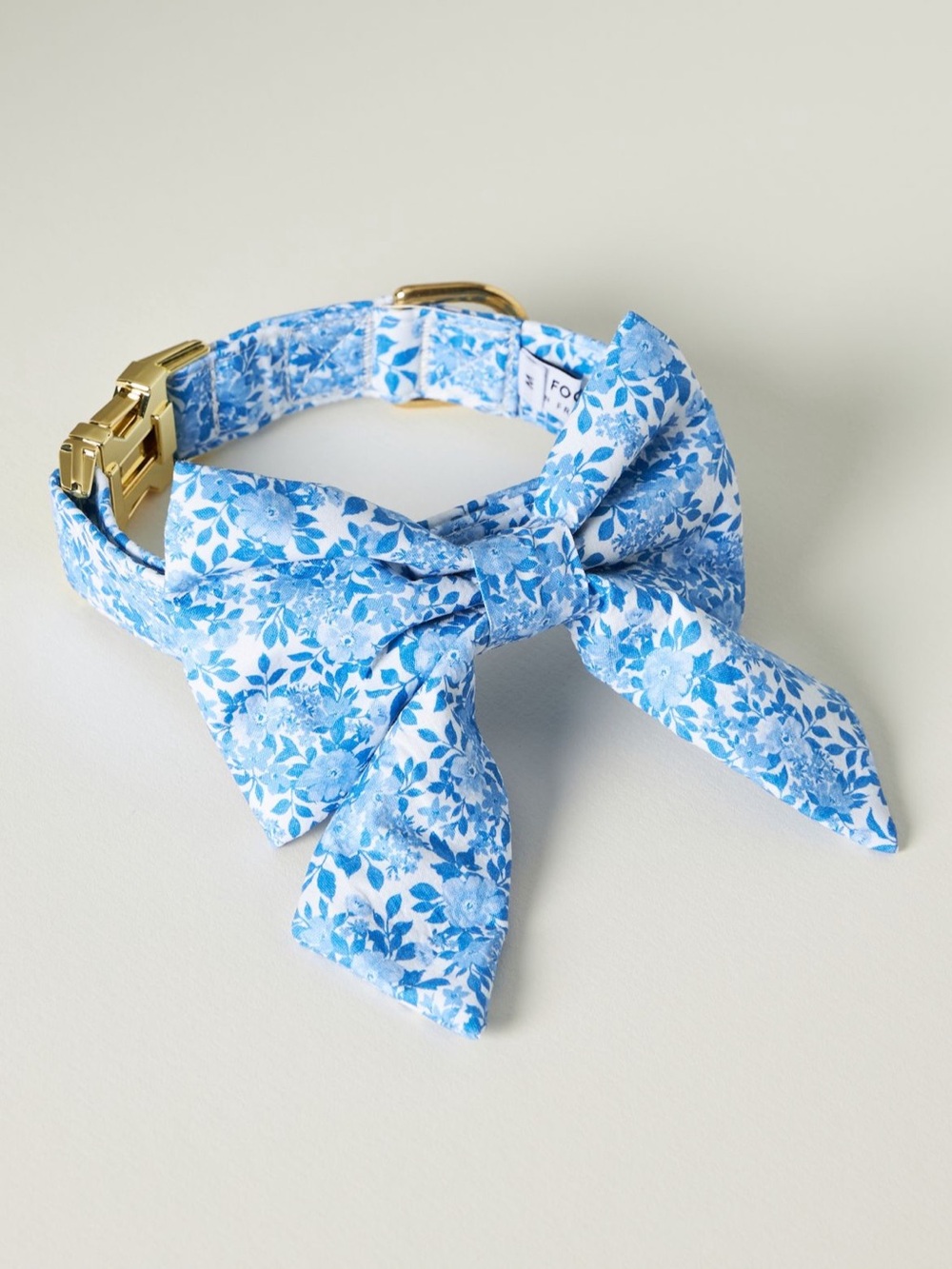 The Foggy Dog Blue Roses Lady Dog Bow